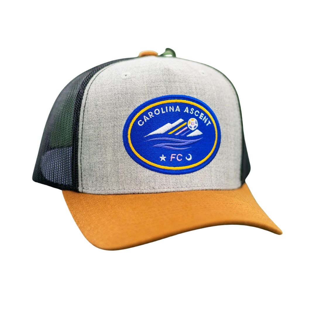 Hat: Trucker (Grey with a Brown brim)