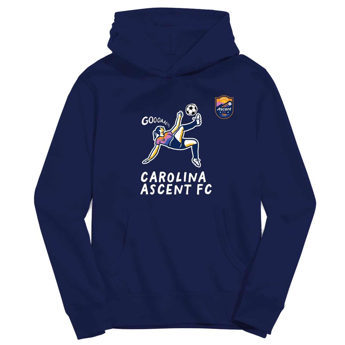 Carolina Ascent Youth Black Pullover Cotton Hoodie