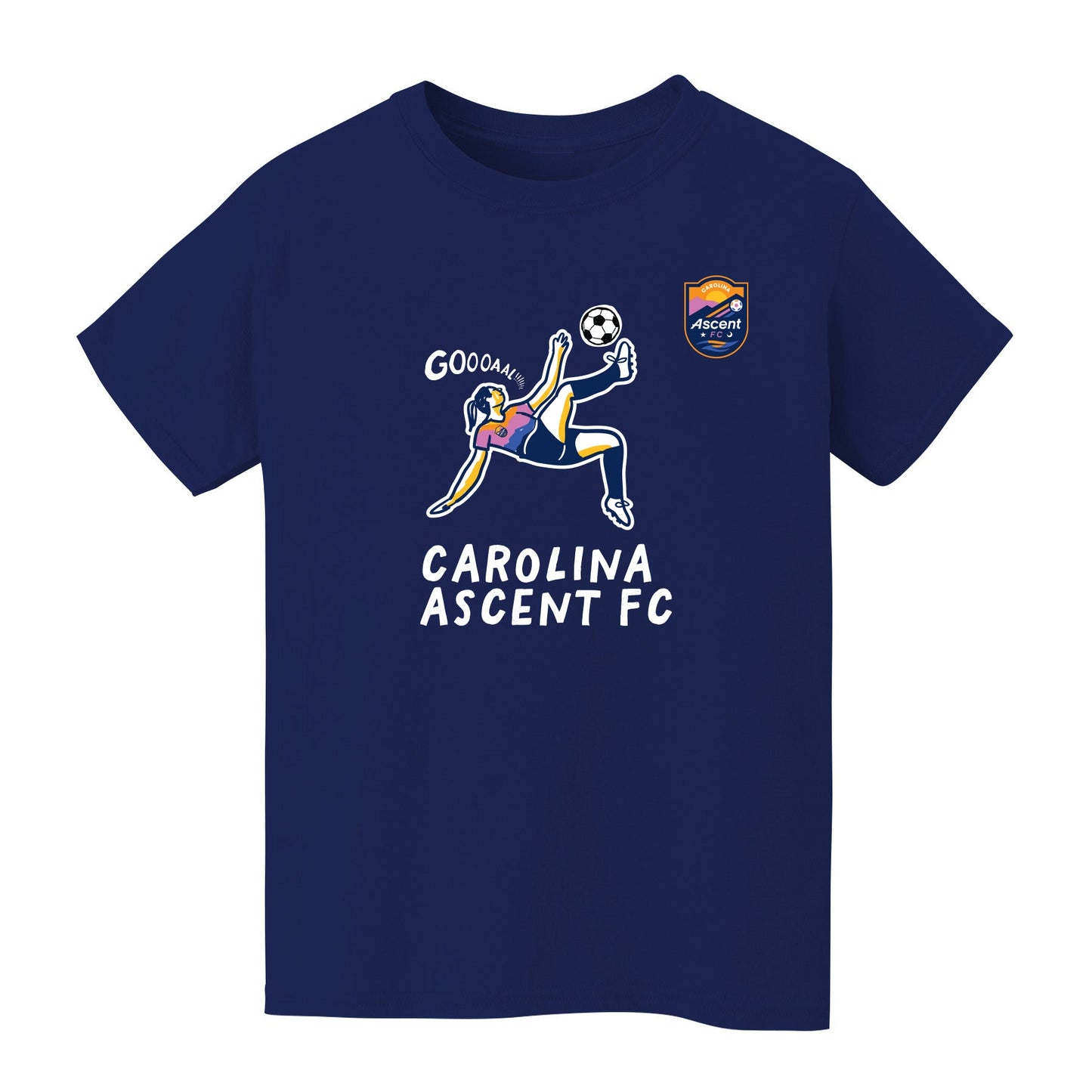 Carolina Ascent Impressions Artwork Navy Youth Cotton T-Shirt