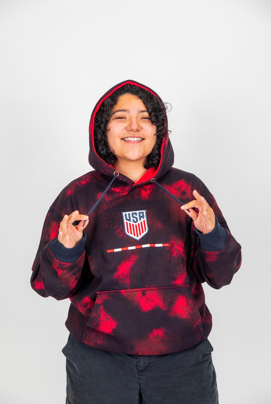 U.S. Soccer Licensed - Anthem Hoodie (Red/Navy Print)