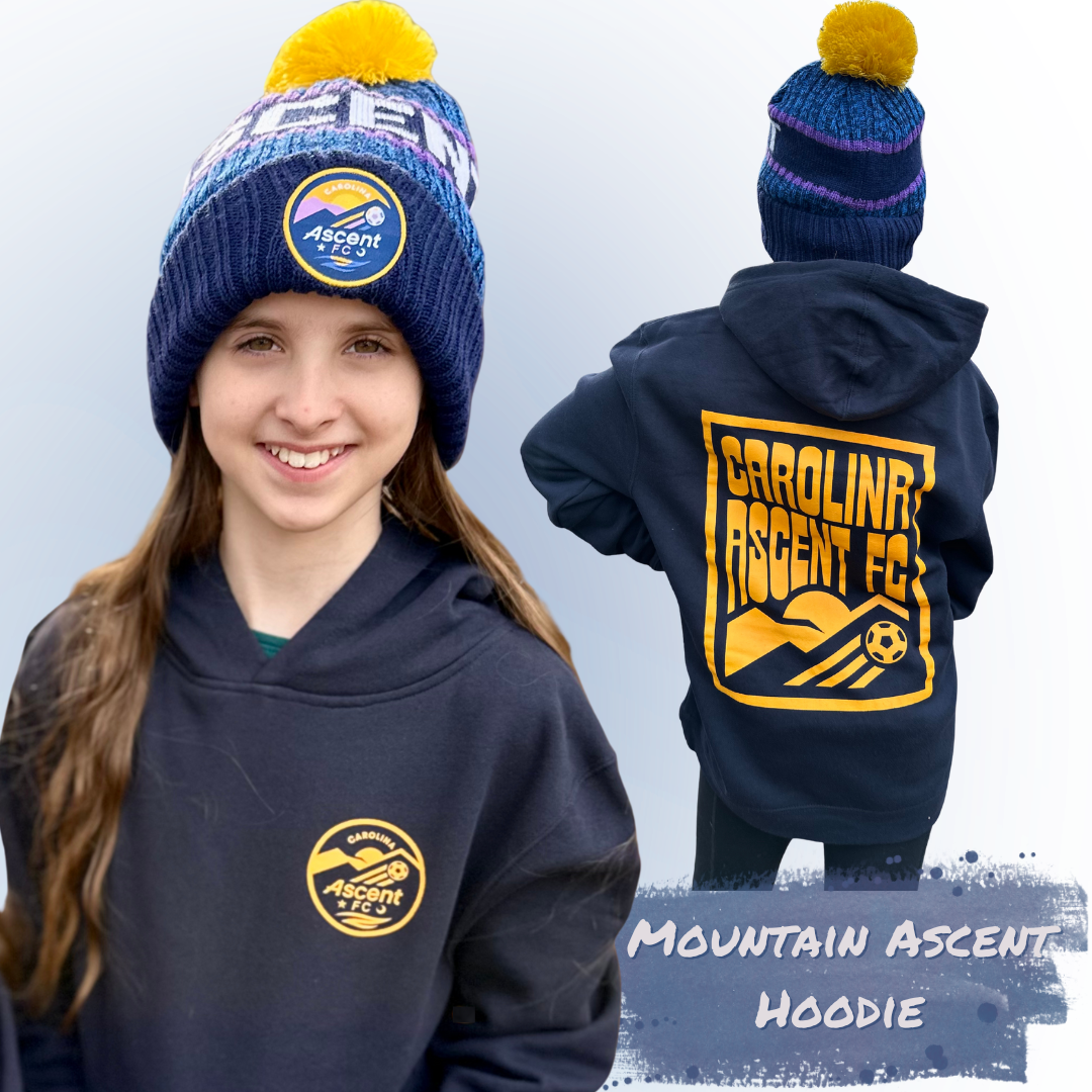 Mountain Ascent (Navy) Youth Hoodie