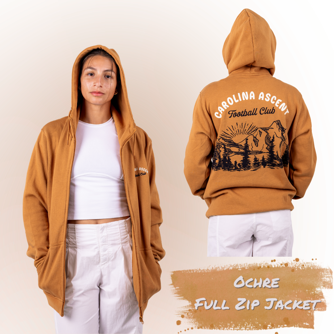 Mountainscape (Ochre) Unisex Zip-Up Jacket