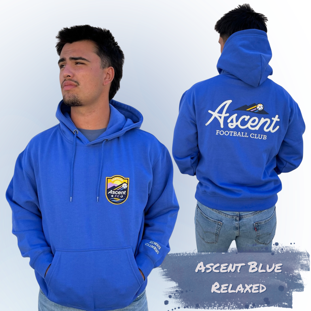 Relaxed Fit (Ascent Blue) Unisex Adult Hoodie