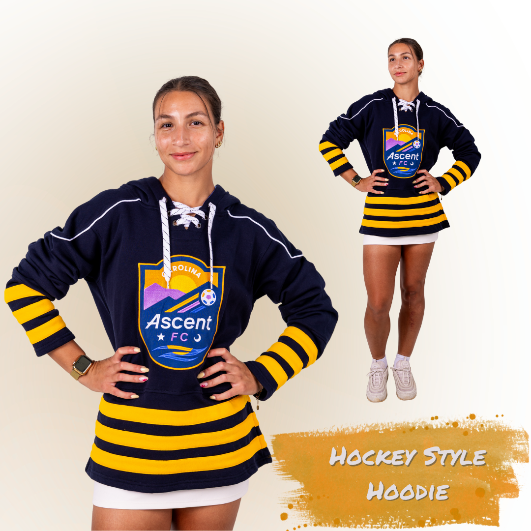 Hockey Style (Navy/Yellow) Unisex Hoodie