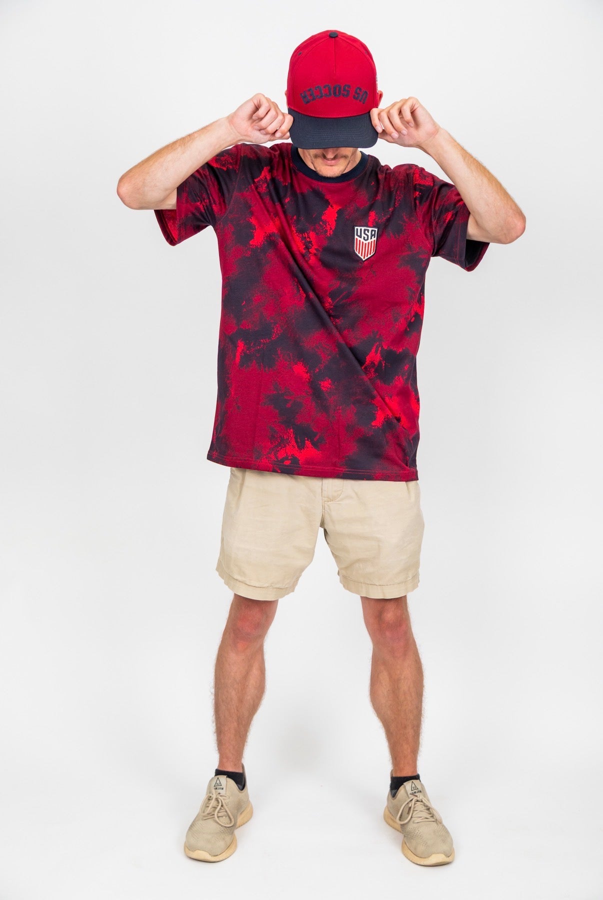 U. S. Soccer Anthem T-shirt (Red/Navy Print)