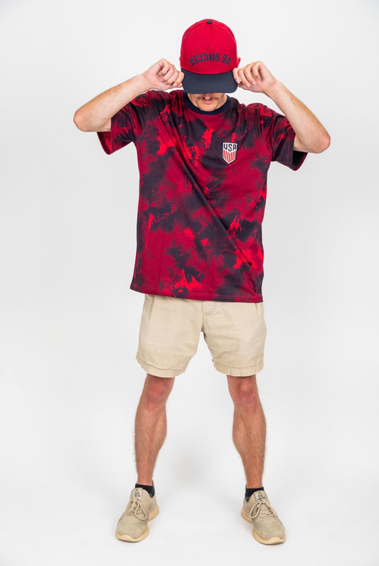 U.S. Soccer Licensed - Anthem T-shirt (Red/Navy Print)