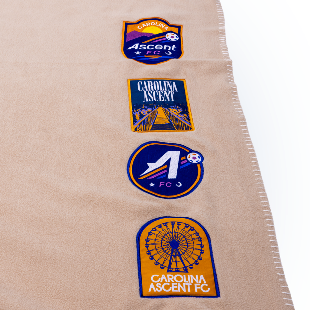 Blanket: Fleece with Patches (Khaki)