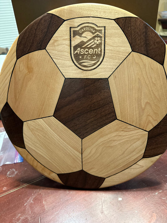 Wooden Soccerball Cutting Board - Made to Order