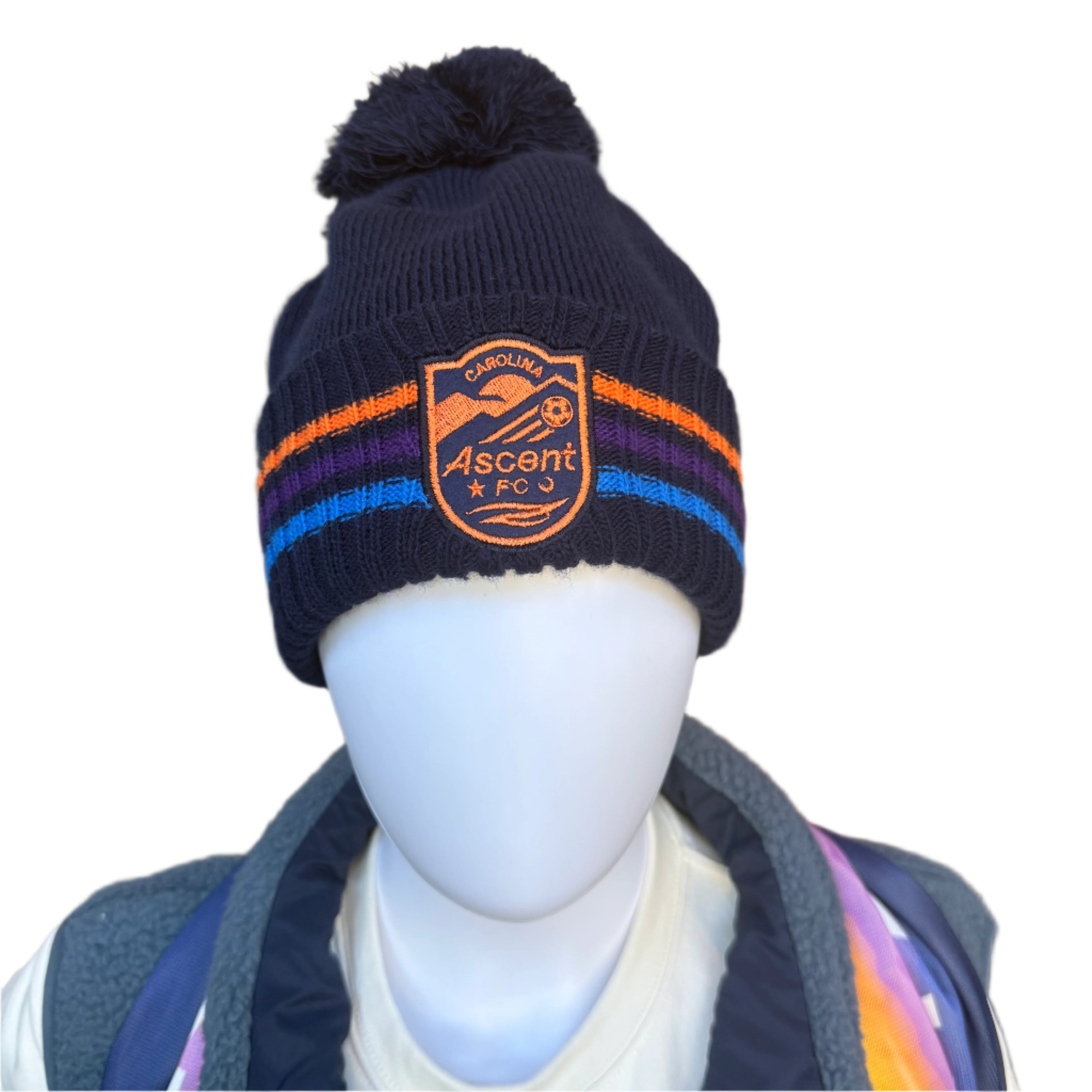 Beanie: Ascent Stripes (Navy)