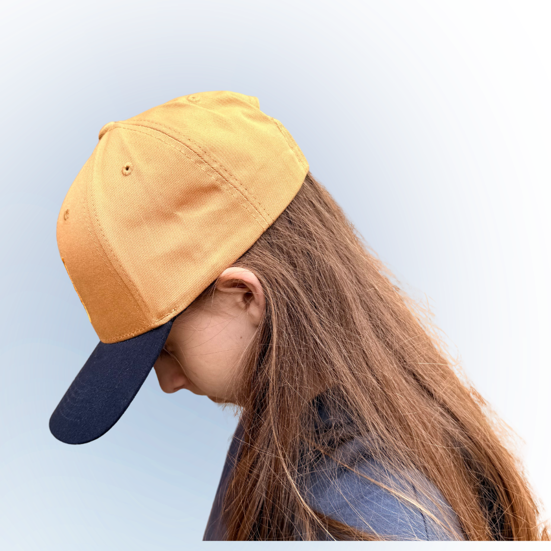 Hat: Primary logo (Wheat/Navy)