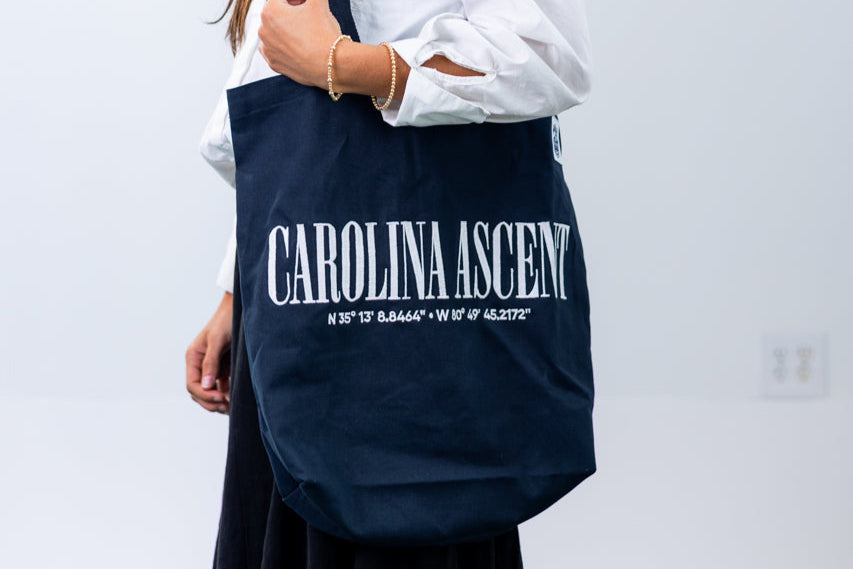 Tote Bag: Base Camp Coordinates (Navy)