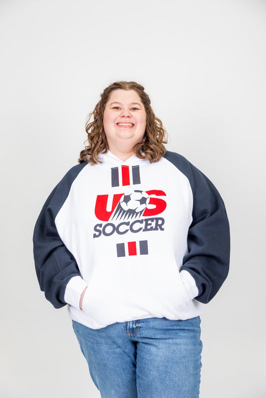 U.S. Soccer Licensed - Oversized Hoodie (White)