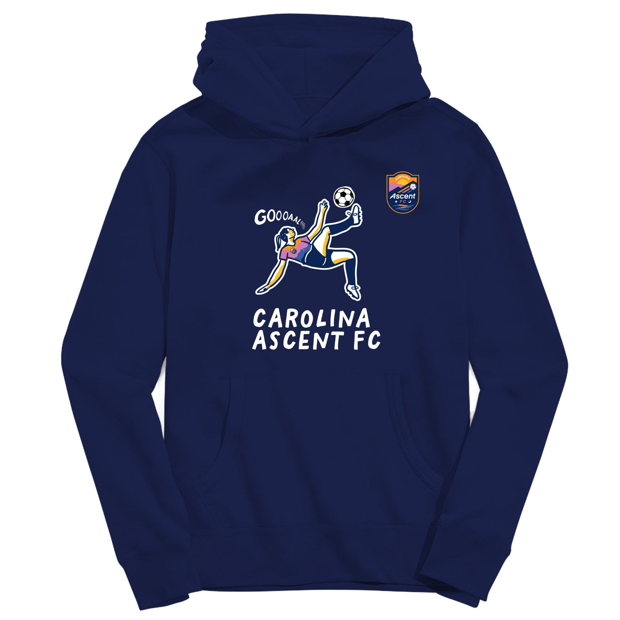 Carolina Ascent Youth Black Pullover Cotton Hoodie