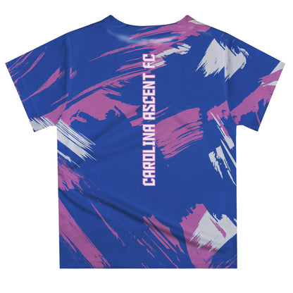 Carolina Ascent Paint Brush Boys Game Day Blue Short Sleeve Tee