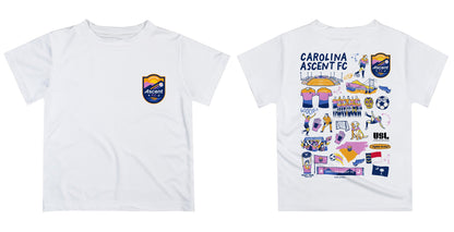 Carolina Ascent Impressions Artwork Boys White Short Sleeve Tee