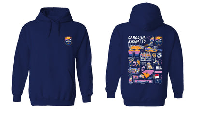 Carolina Ascent Women's Navy Pullover Cotton Hoodie