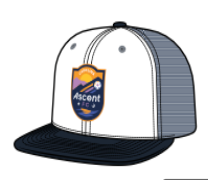 Hat: Flat Brim with (Navy) Mesh