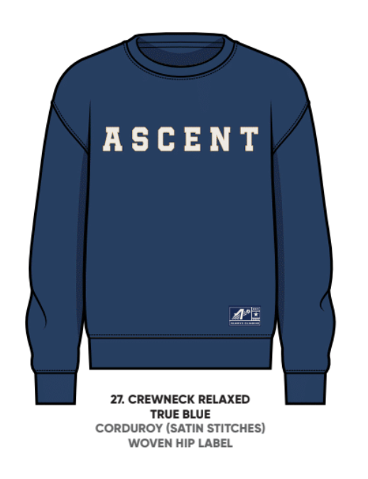 Ascent (True Blue) Unisex Adult Crewneck