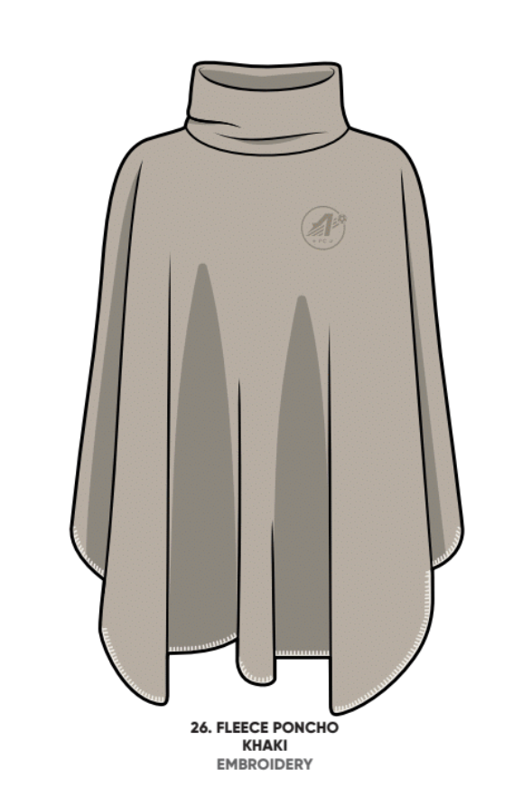 Poncho: Fleece Khaki