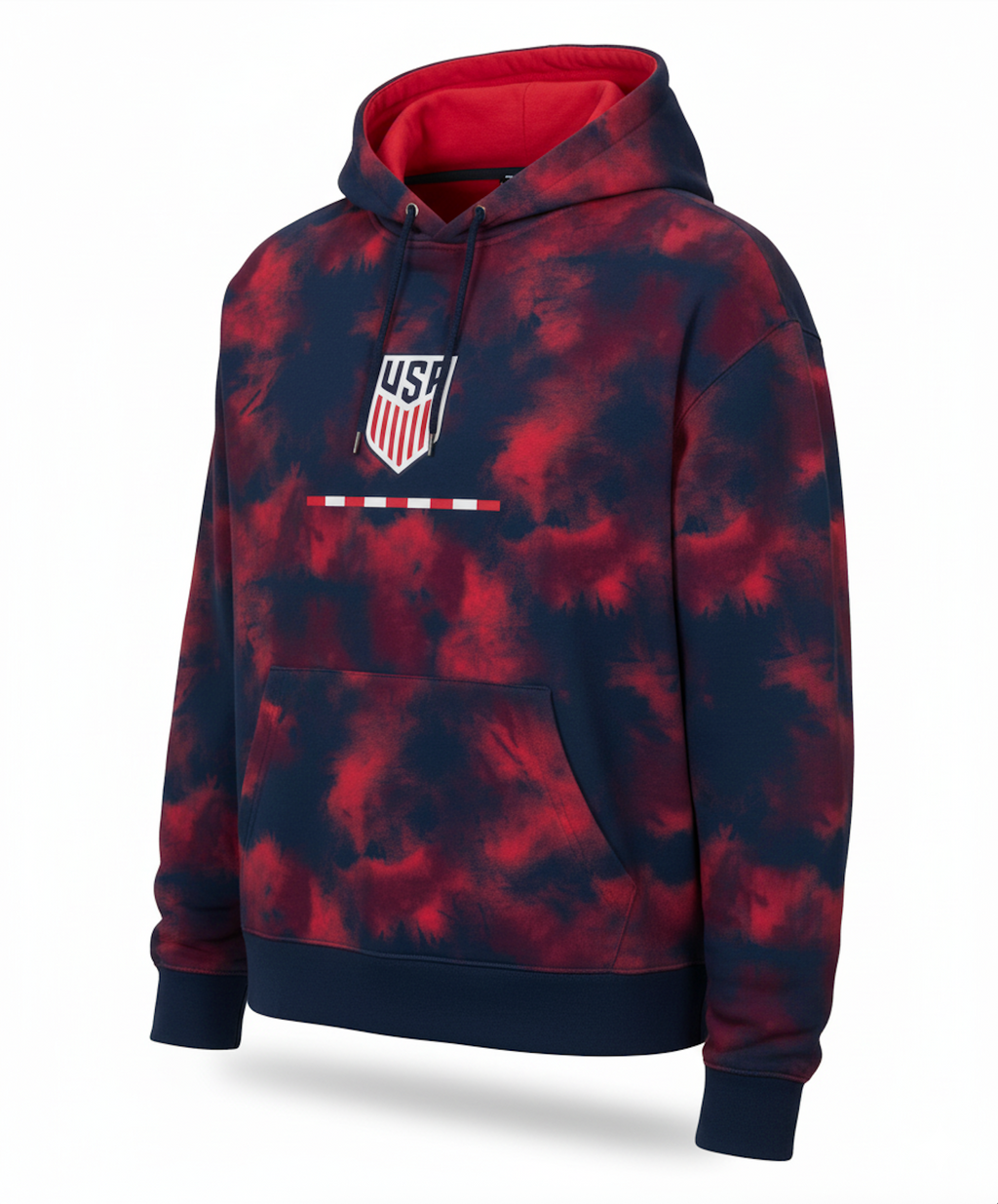 U. S. Soccer Anthem Hoodie (Red/Navy Print)
