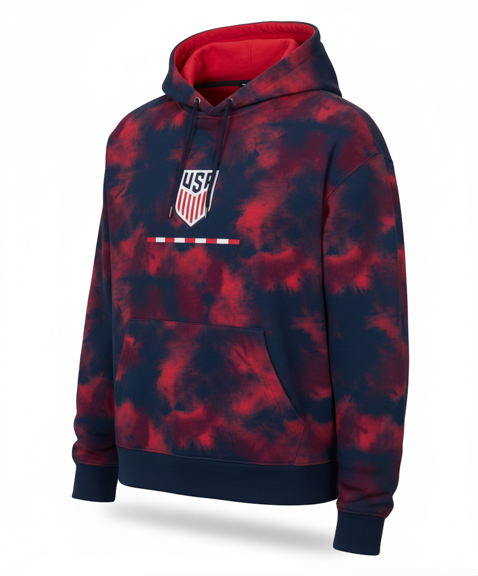 U. S. Soccer Anthem Hoodie (Red/Navy Print)