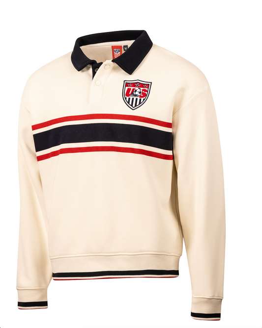 U.S. Soccer Licensed - Relaxed Fit Rugger Sweater (cream)