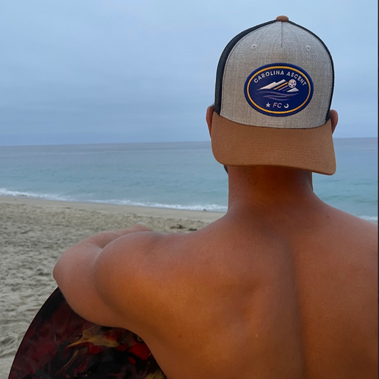 Hat: Trucker (Grey with a Brown brim)