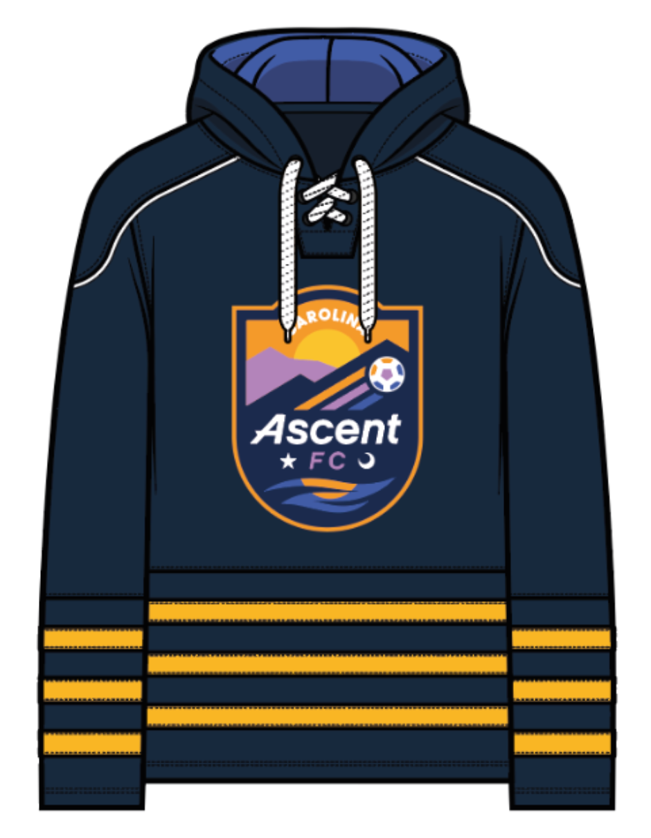 Yellow Striped Hockey Hoodie Youth