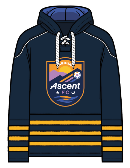 Yellow Striped Hockey Hoodie Youth