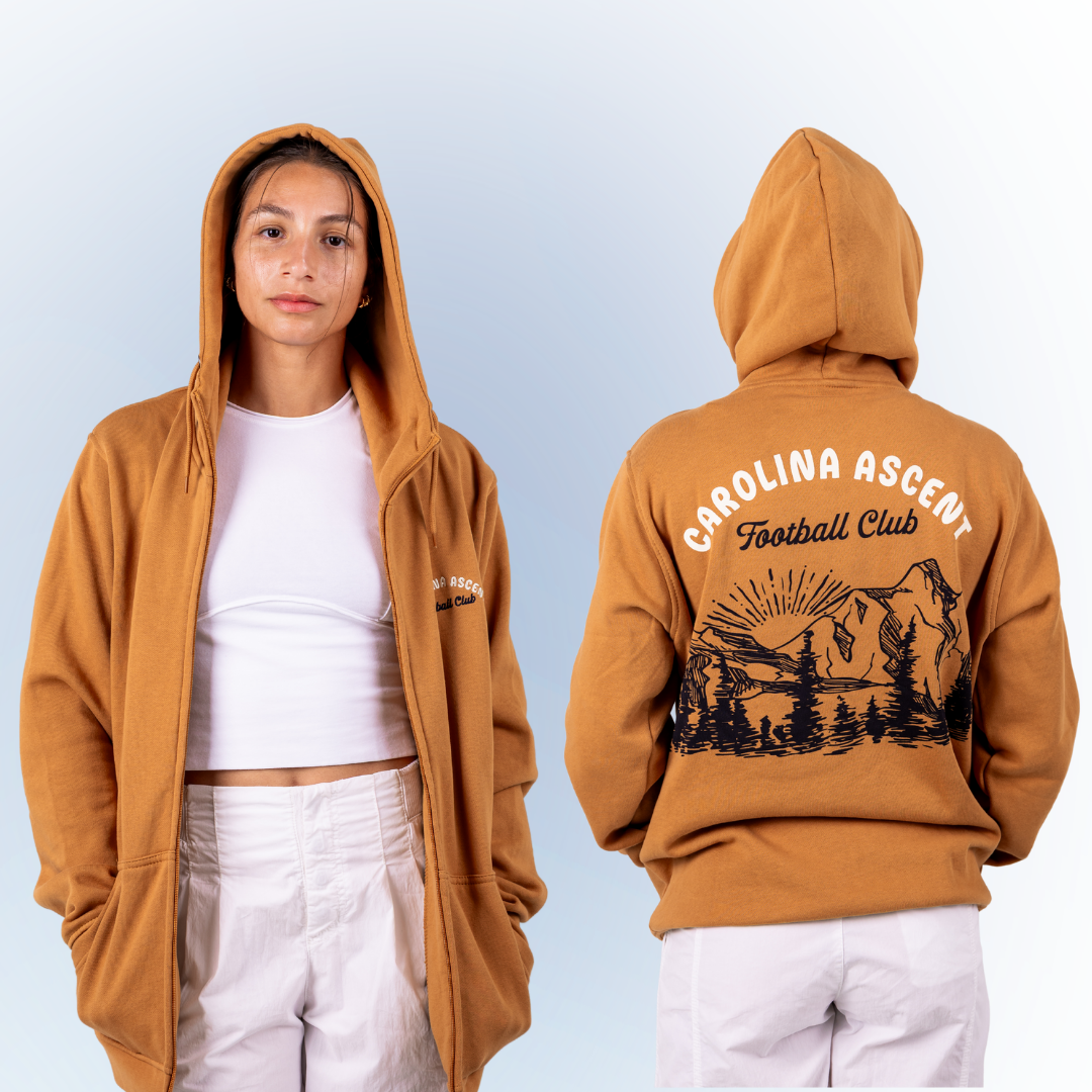 Mountainscape (Ochre) Unisex Zip-Up Jacket