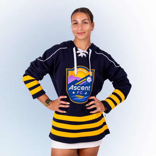 Hockey Style (Navy/Yellow) Youth Hoodie