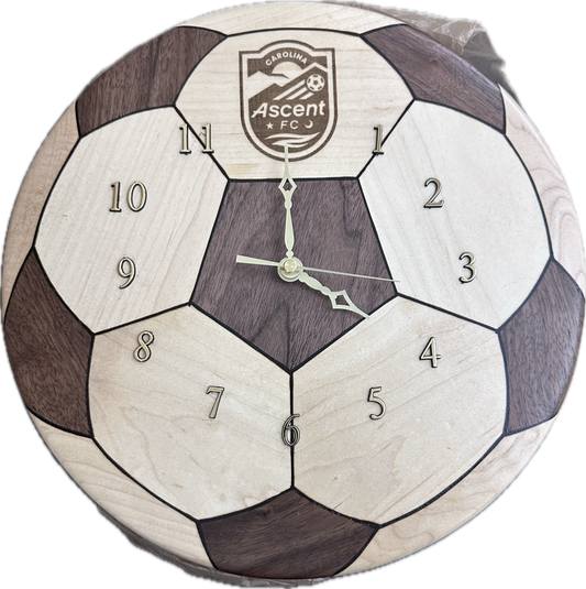 Wooden Soccerball Clock - Made to Order