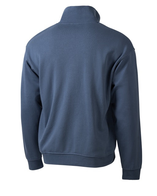 Half Zip Relaxed (Oxford Blue) Unisex Adult Sweater