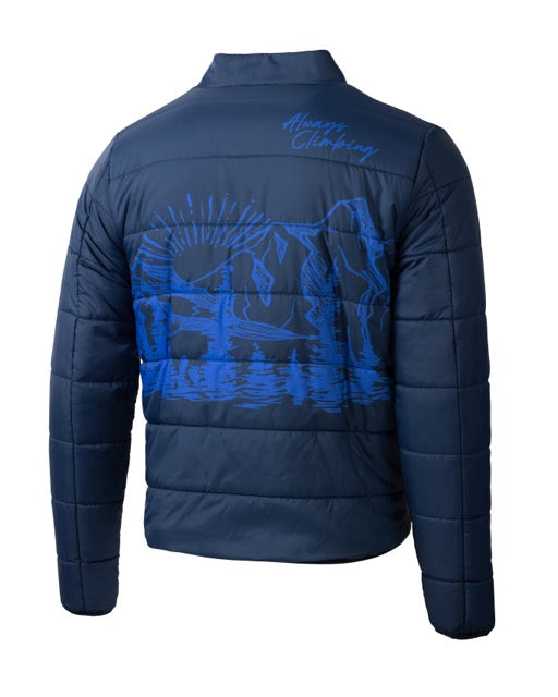 Mountainscape (Navy) Unisex Puffer Jacket