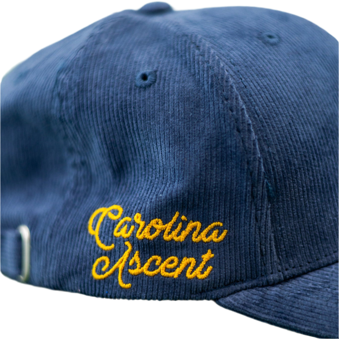 Hat: Corduroy (Oxford Blue) Circle Logo with Side Script