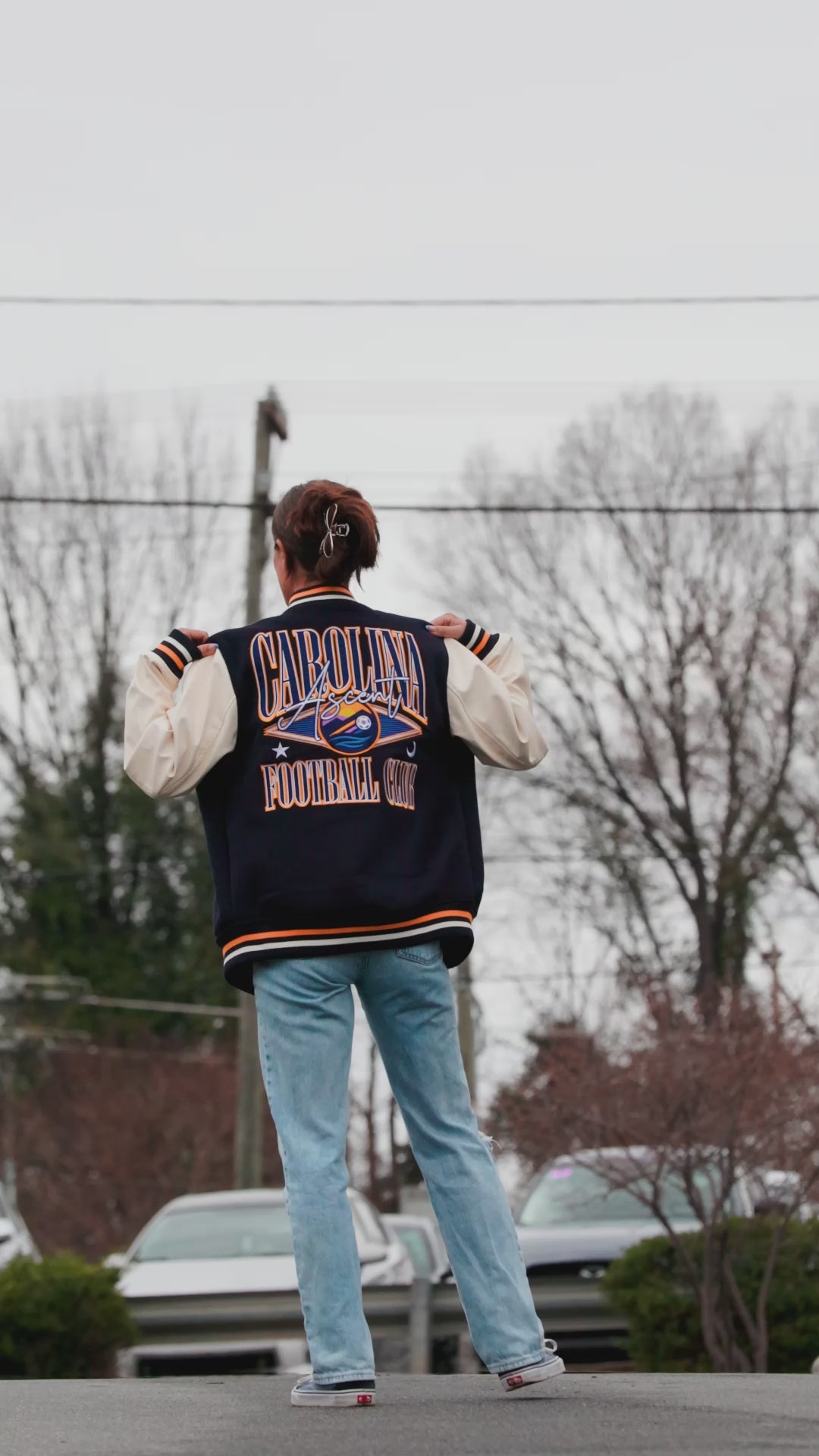 Varsity Wool (Navy/White) Unisex Jacket